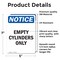 Signmission Empty Cylinders Only, 5 in W x Rectangle, Vinyl Decal OS-2PACK-NS-D-57-V-12022 - alternate 3